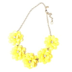 J Crew Yellow Flower Necklace